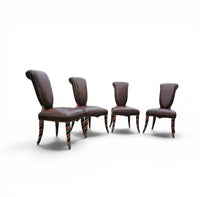 4 x Never Seen Before leather Chair / 1980s