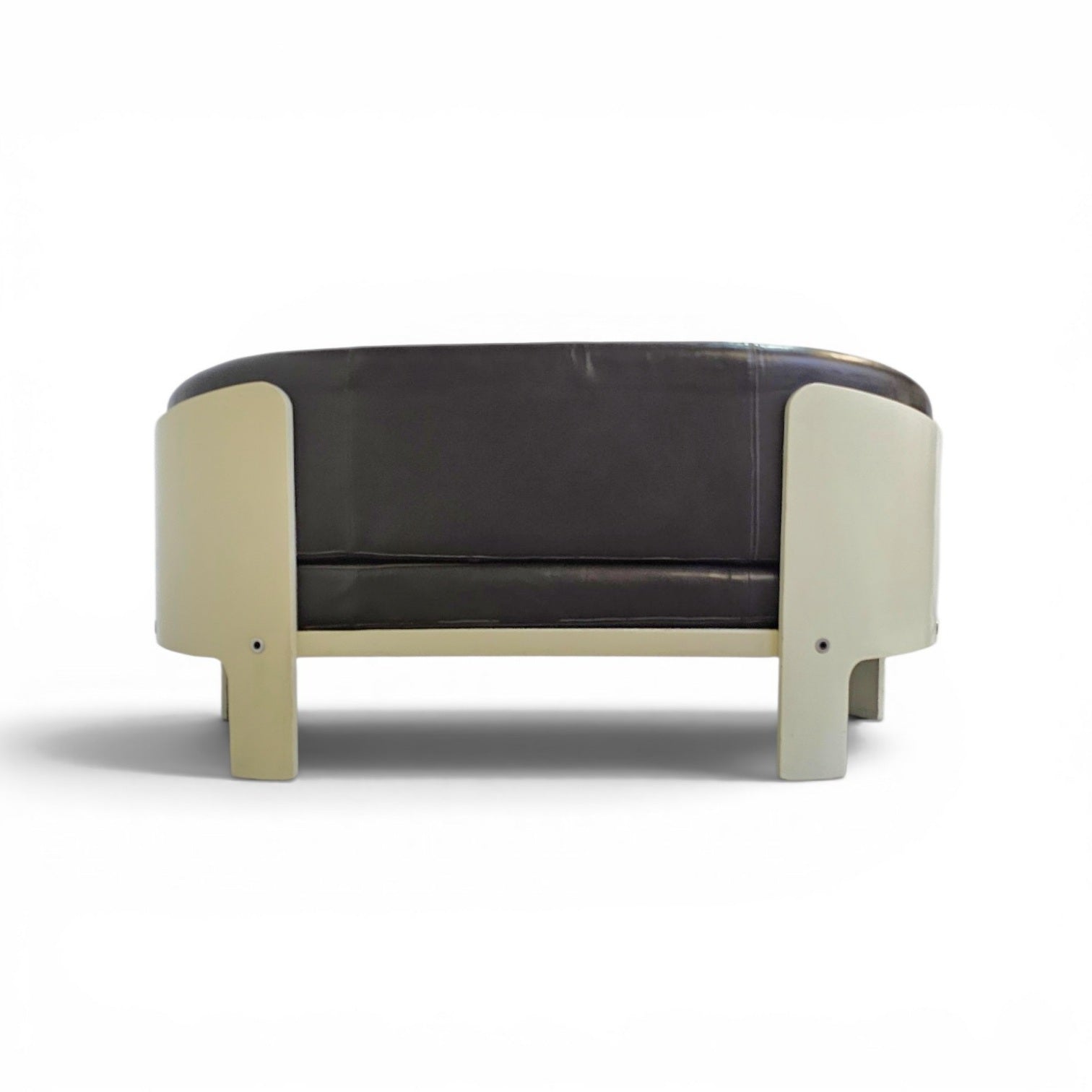 Bz49 sofa by Hans Ell for 't Spectrum / 1970 / dark brown leather