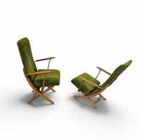 2 x 20th-century vintage design reclining  armchairs