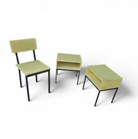 2 x nightstand / matching chair by Kuperus / model Horatio /  1960s
