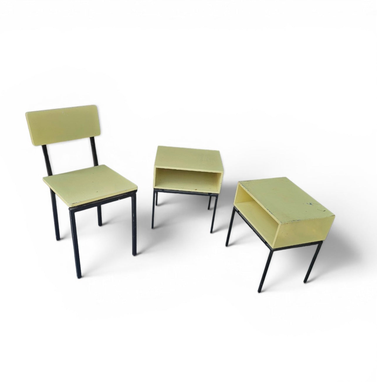 2 x nightstand / matching chair by Kuperus / model Horatio /  1960s