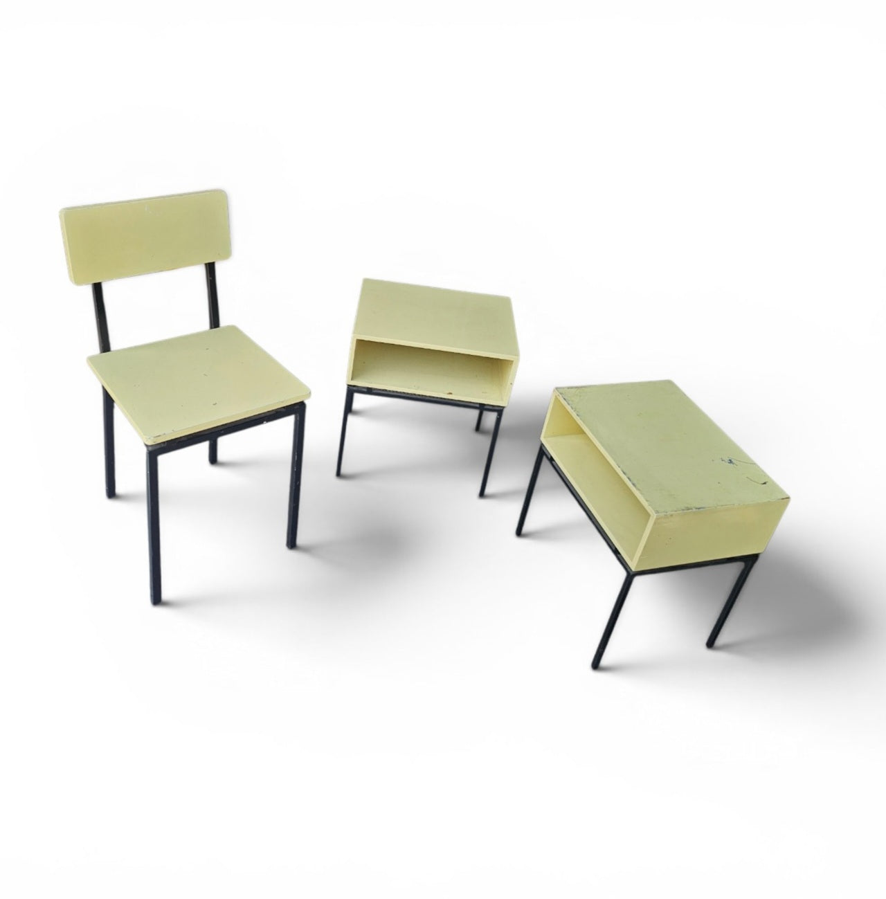 2 x nightstand / matching chair by Kuperus / model Horatio /  1960s