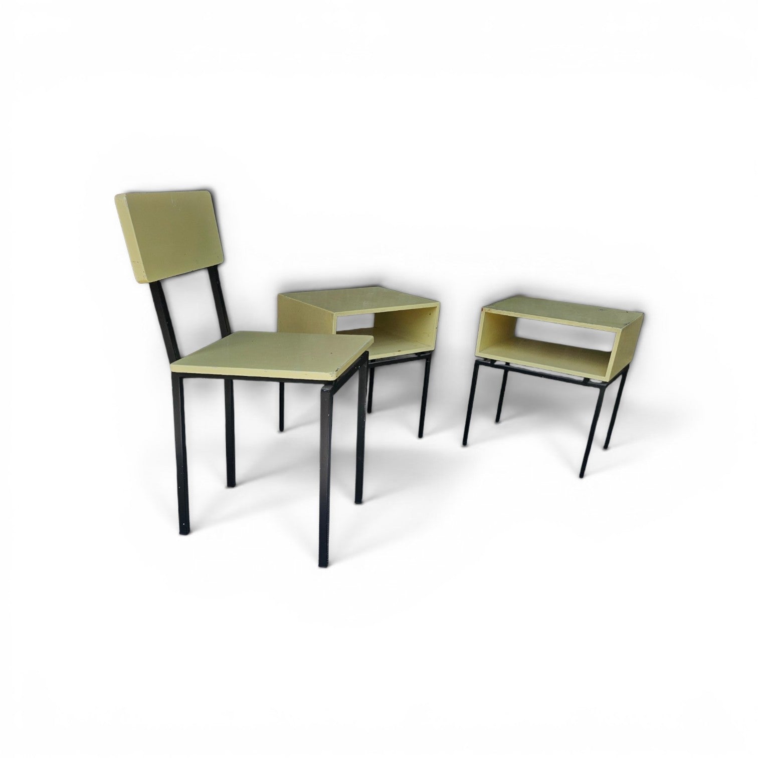 2 x nightstand / matching chair by Kuperus / model Horatio /  1960s