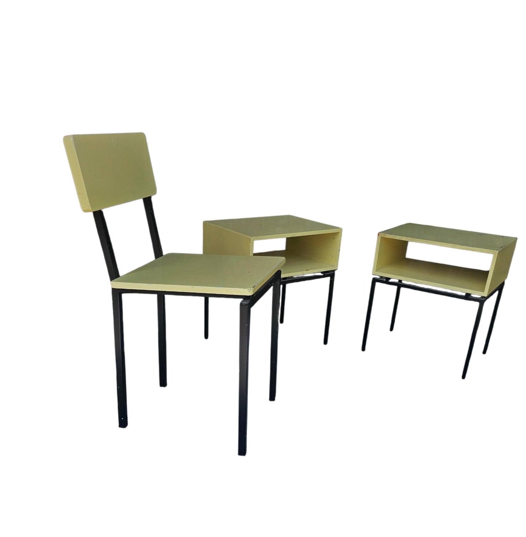2 x nightstand / matching chair by Kuperus / model Horatio /  1960s