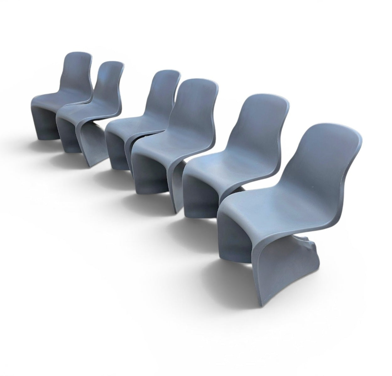 6 x matt grey Her Chair by Casamania / Fabio Novembre /