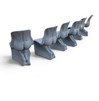 6 x matt grey Her Chair by Casamania / Fabio Novembre /