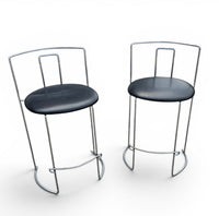 2 x Gaja stool by Kazuhide Takahama for  Simon Gavina / black leather
