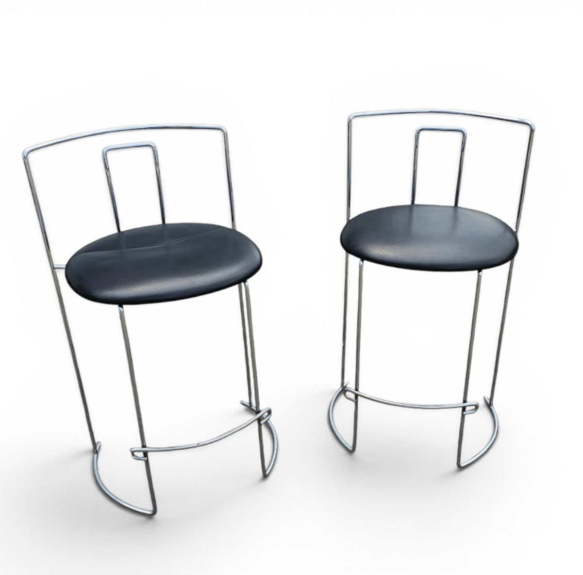2 x Gaja stool by Kazuhide Takahama for  Simon Gavina / black leather