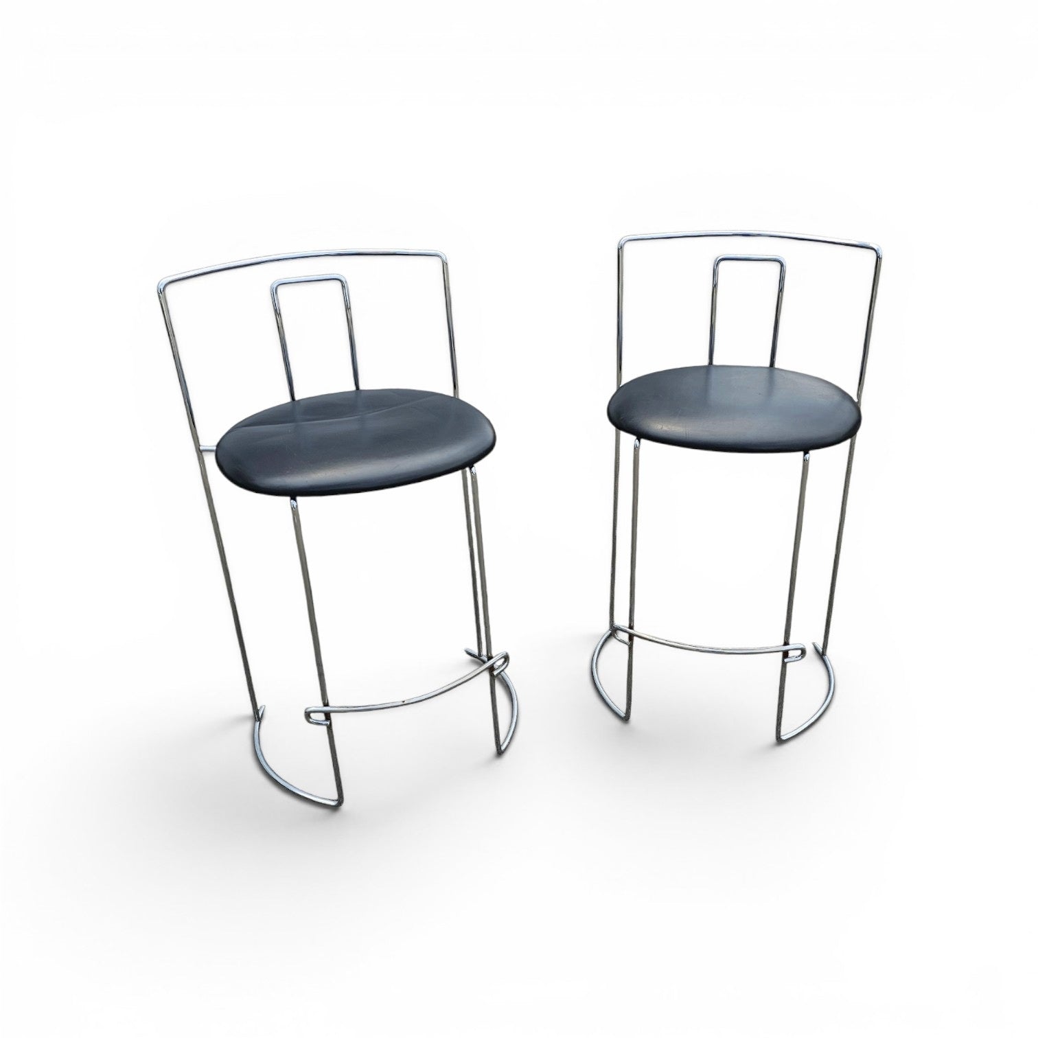 2 x Gaja stool by Kazuhide Takahama for  Simon Gavina / black leather