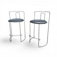 2 x Gaja stool by Kazuhide Takahama for  Simon Gavina / black leather