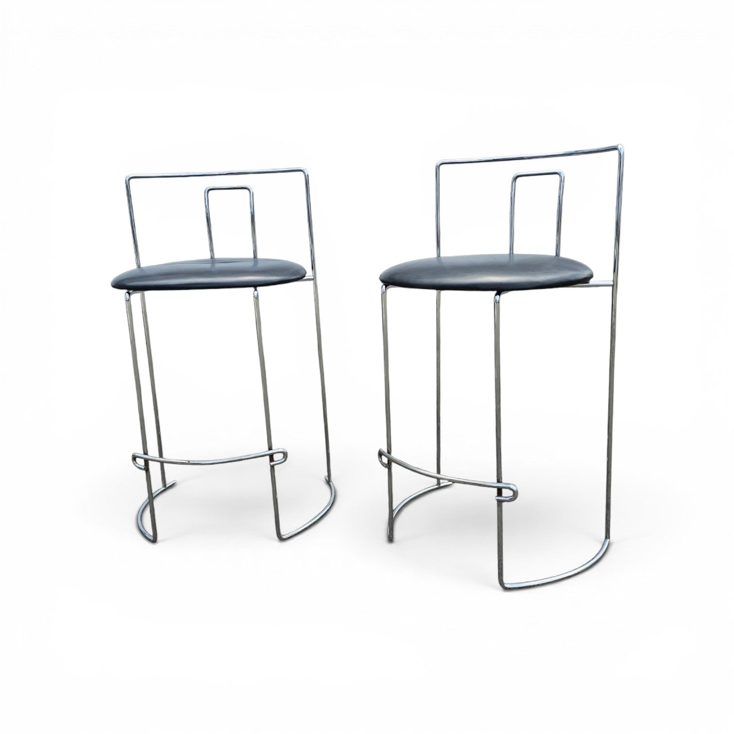 2 x Gaja stool by Kazuhide Takahama for  Simon Gavina / black leather