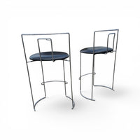 2 x Gaja stool by Kazuhide Takahama for  Simon Gavina / black leather
