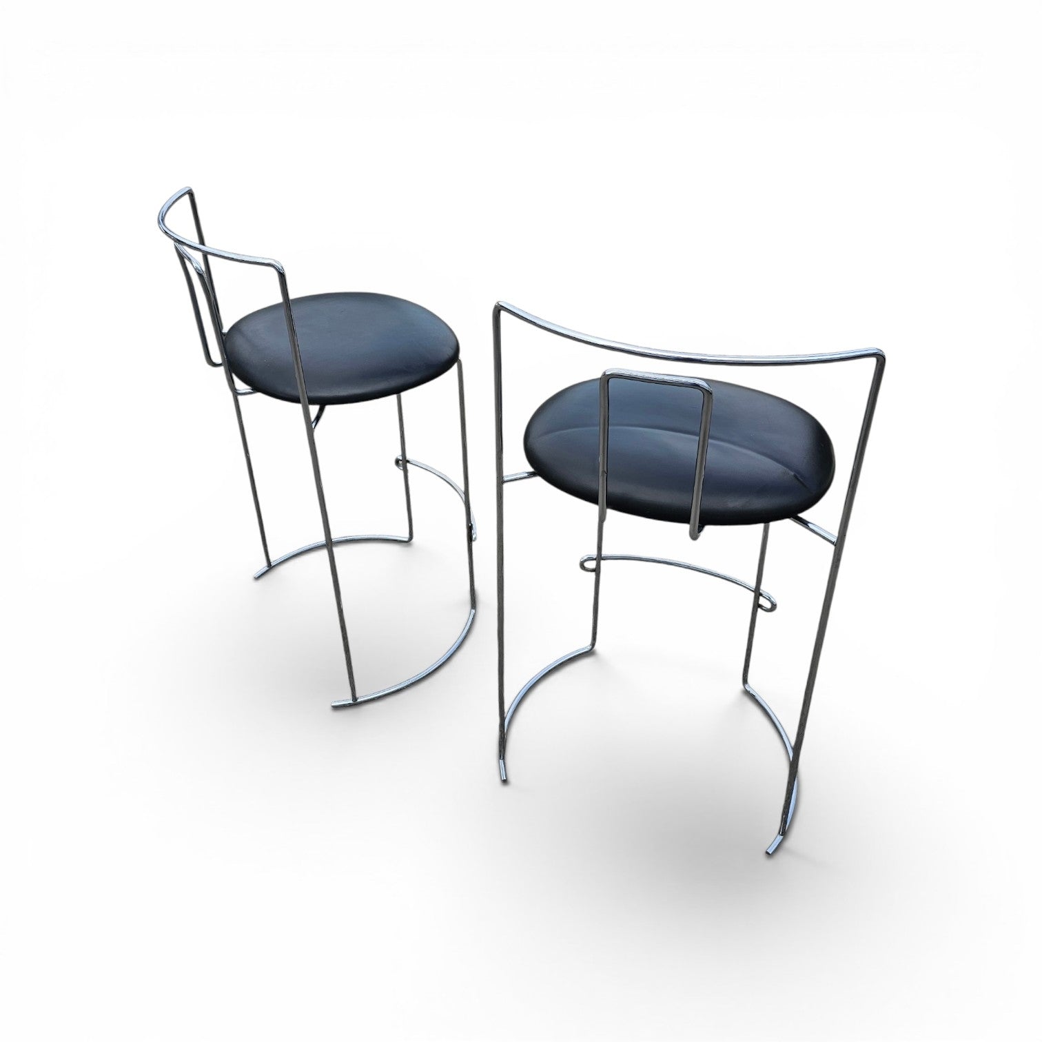 2 x Gaja stool by Kazuhide Takahama for  Simon Gavina / black leather