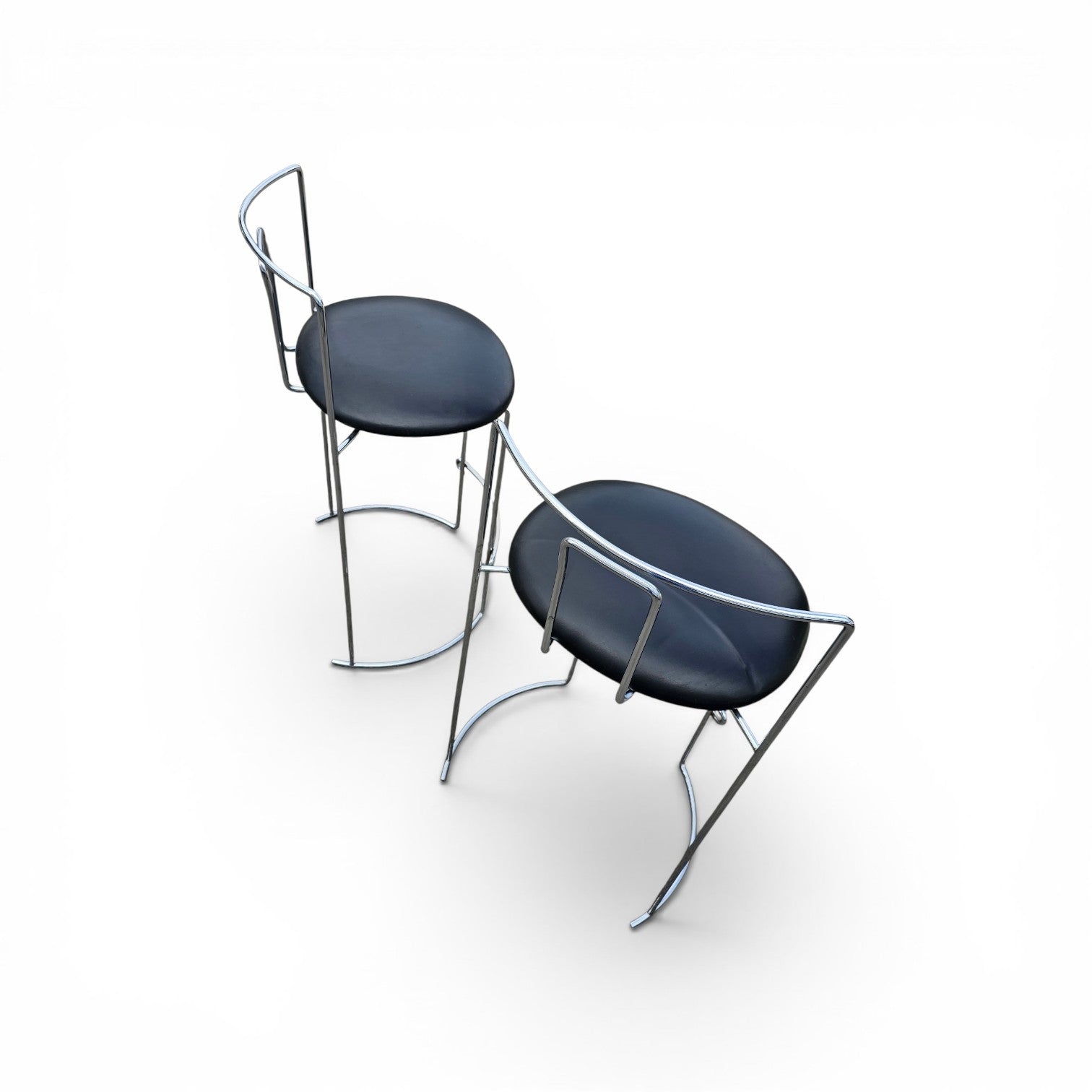 2 x Gaja stool by Kazuhide Takahama for  Simon Gavina / black leather