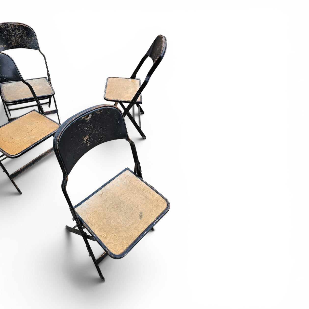 12 x Clarin Corporation folding chair / USA 1920s