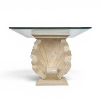 Magnussen Ponte mactan shell-shaped console or table base with original glass top