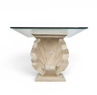 Magnussen Ponte mactan shell-shaped console or table base with original glass top