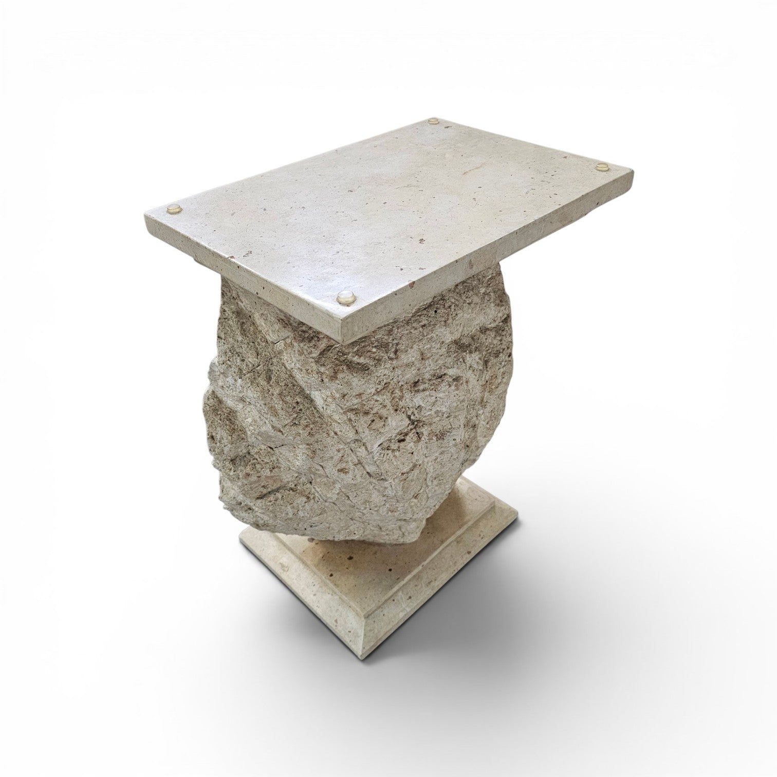 Magnussen Ponte mactan shell-shaped console or table base with original glass top