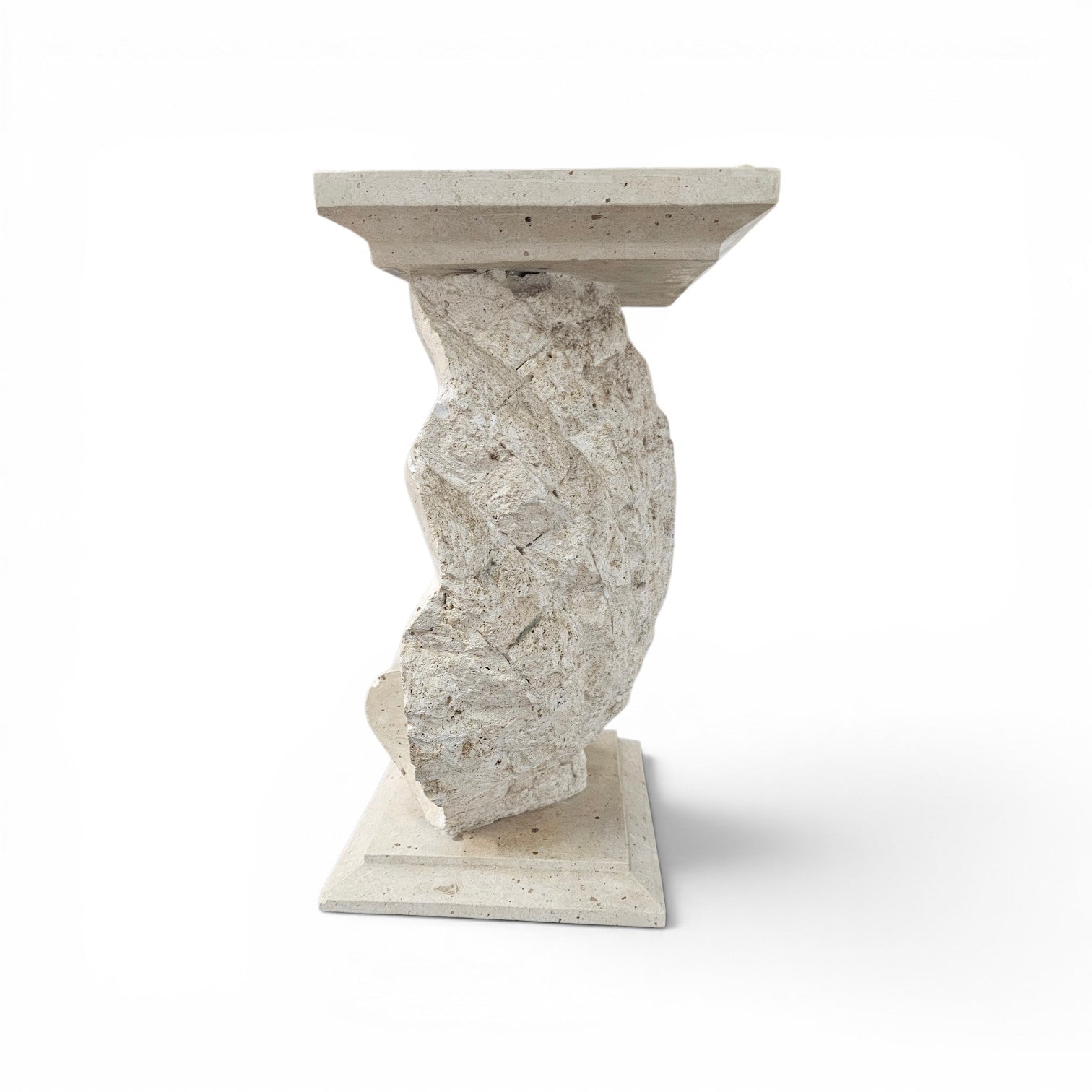Magnussen Ponte mactan shell-shaped console or table base with original glass top