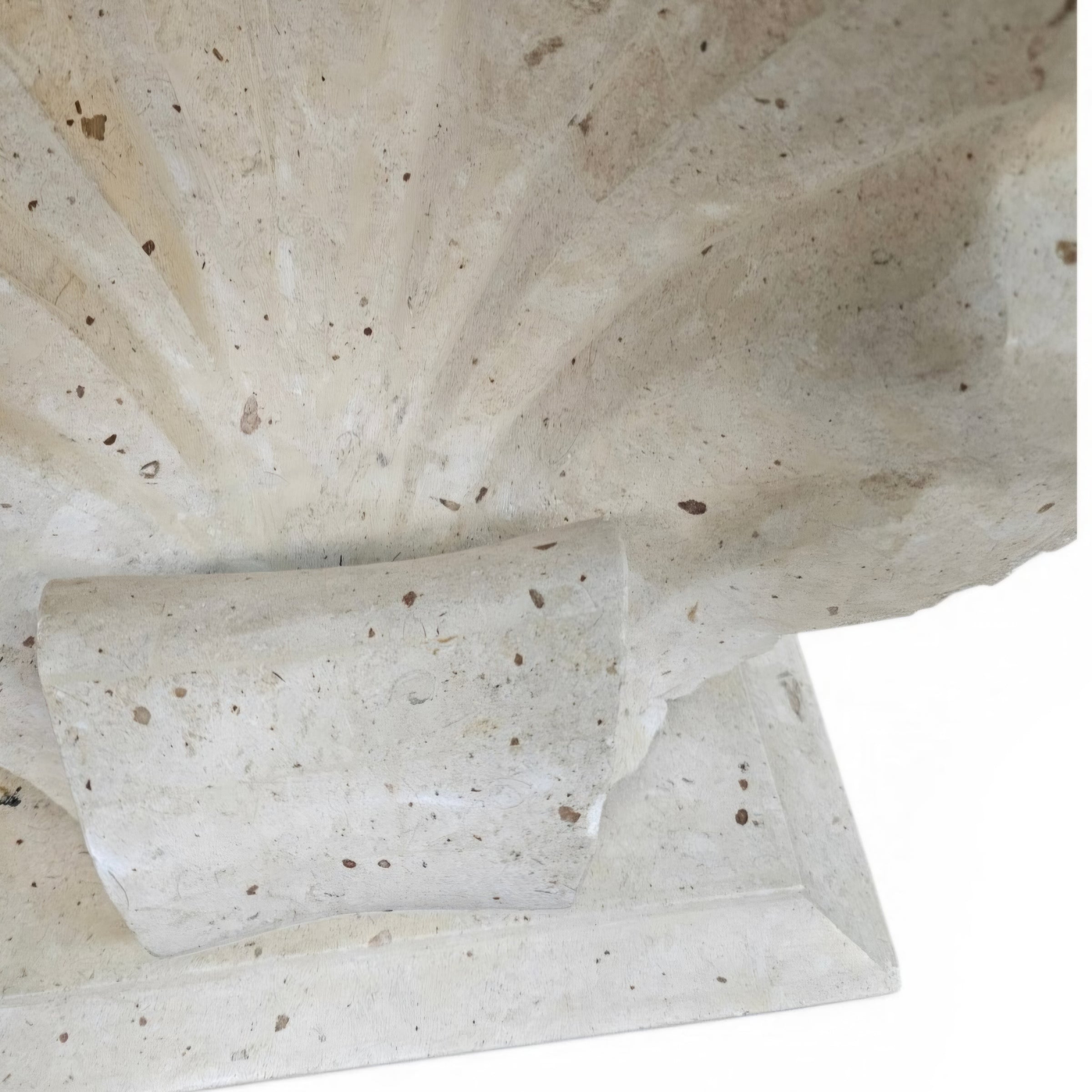 Magnussen Ponte mactan shell-shaped console or table base with original glass top