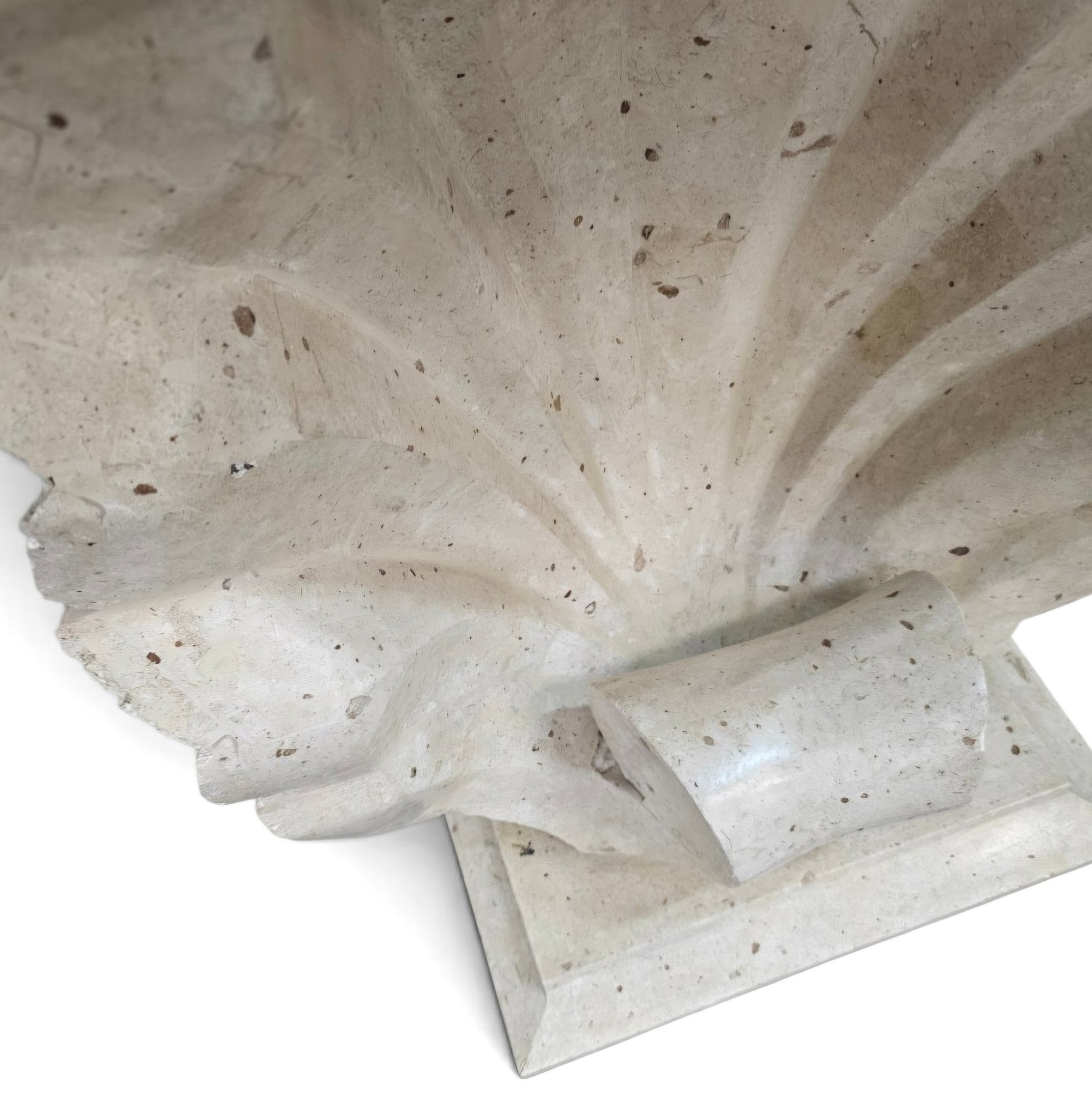 Magnussen Ponte mactan shell-shaped console or table base with original glass top