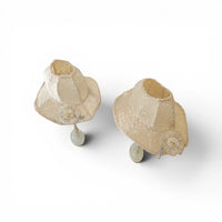 2 x Baroque lamp with unique hat-like shape and is crafted from lace / adorned with a large flower