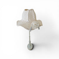 2 x Baroque lamp with unique hat-like shape and is crafted from lace / adorned with a large flower