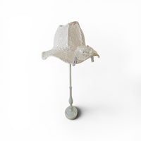 2 x Baroque lamp with unique hat-like shape and is crafted from lace / adorned with a large flower