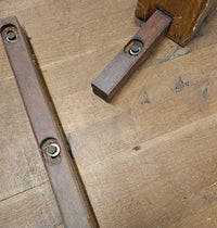 Brutalist oak coffee table / heavy weight 75 kg / 1960s