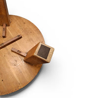 Brutalist oak coffee table / heavy weight 75 kg / 1960s