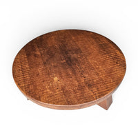 Brutalist oak coffee table / heavy weight 75 kg / 1960s