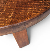 Brutalist oak coffee table / heavy weight 75 kg / 1960s