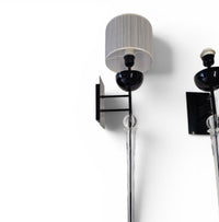 3 x Neo Classic torch glass wall lamps / 1980s