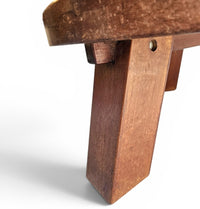 Brutalist oak coffee table / heavy weight 75 kg / 1960s
