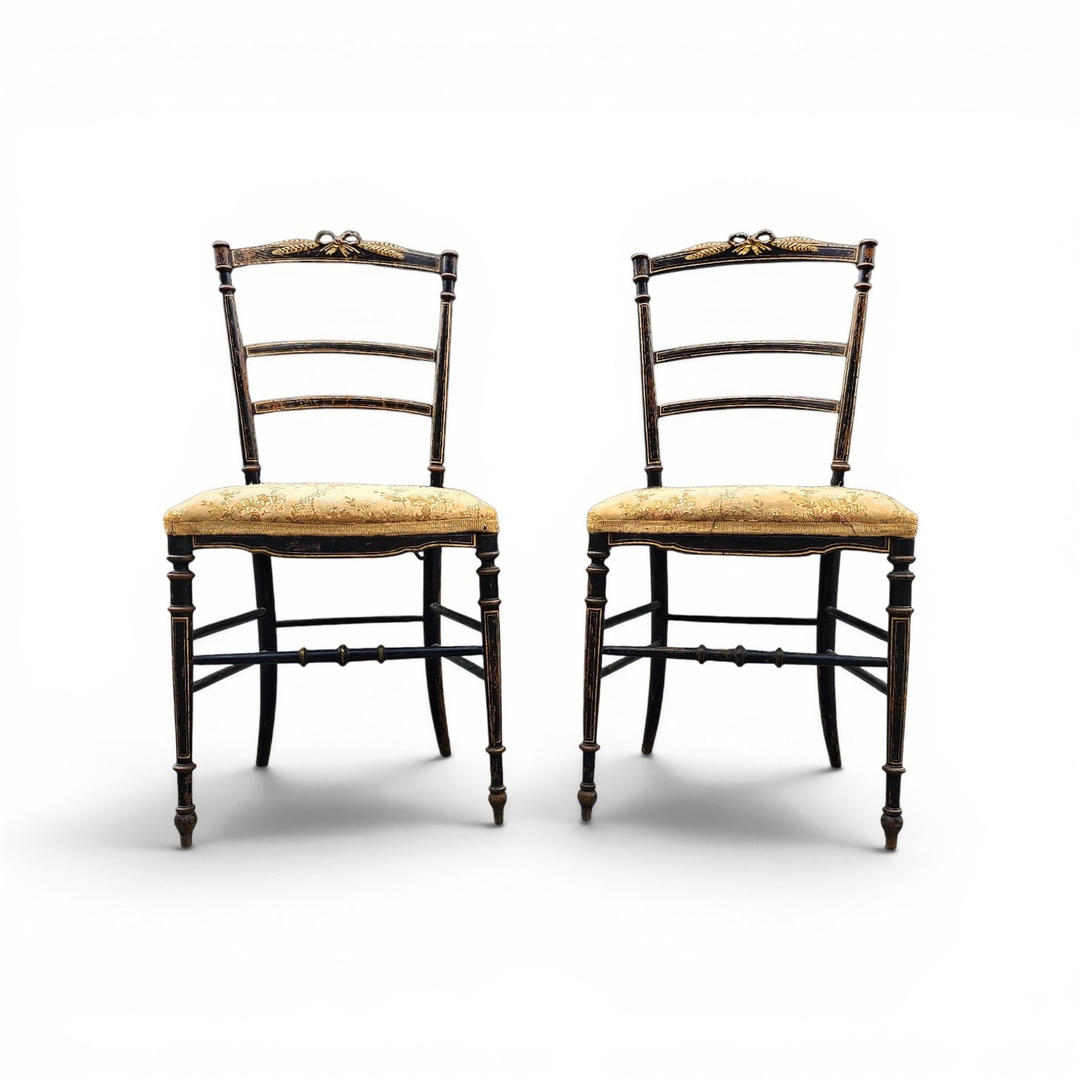 2 x French Giltwood Salon Side Chair
