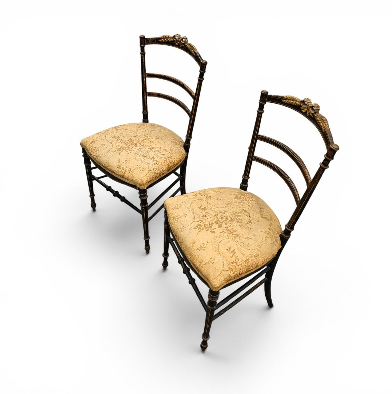 2 x French Giltwood Salon Side Chair