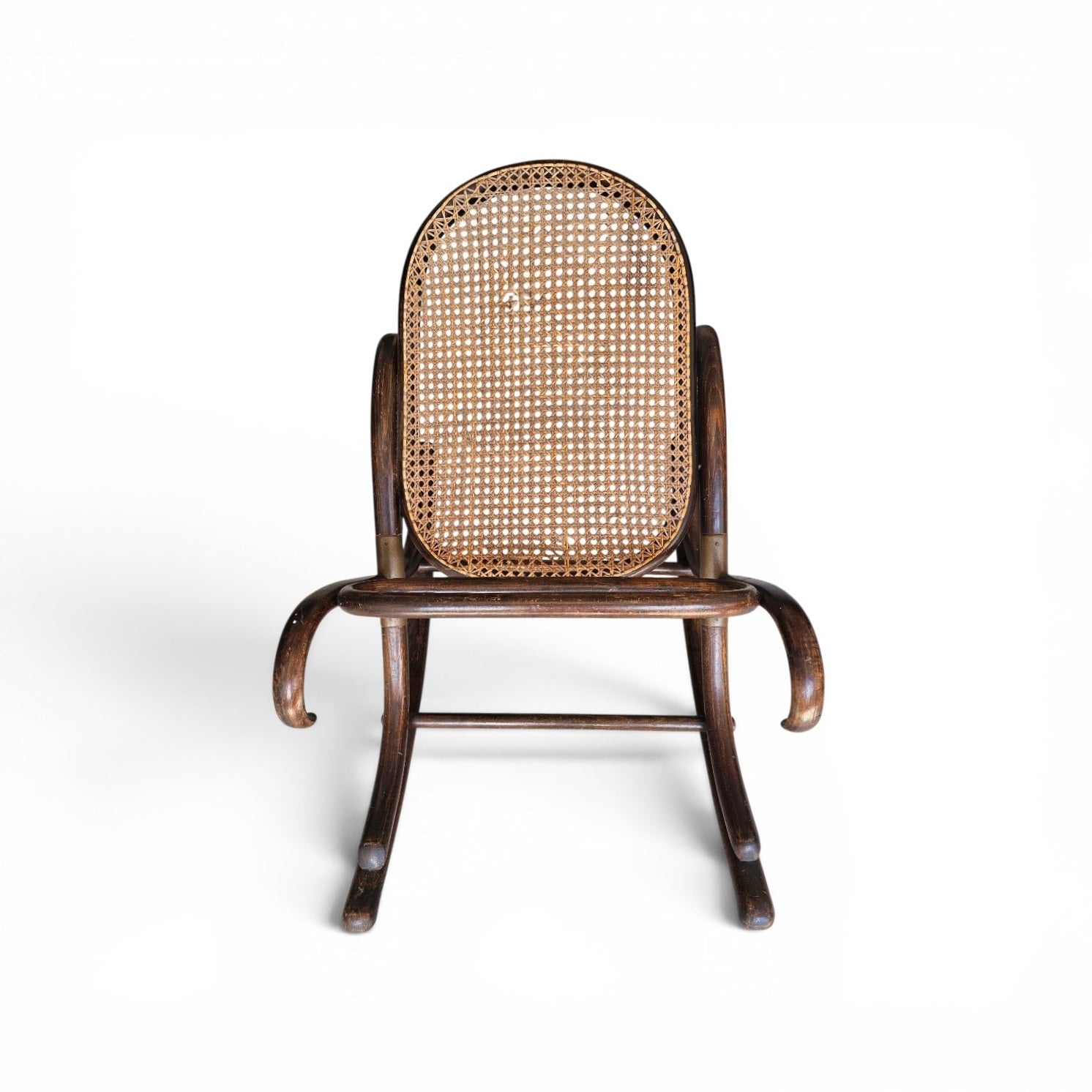 Bentwood & Cane Model 7001 Footrest by Michael Thonet for Thonet / 1930s
