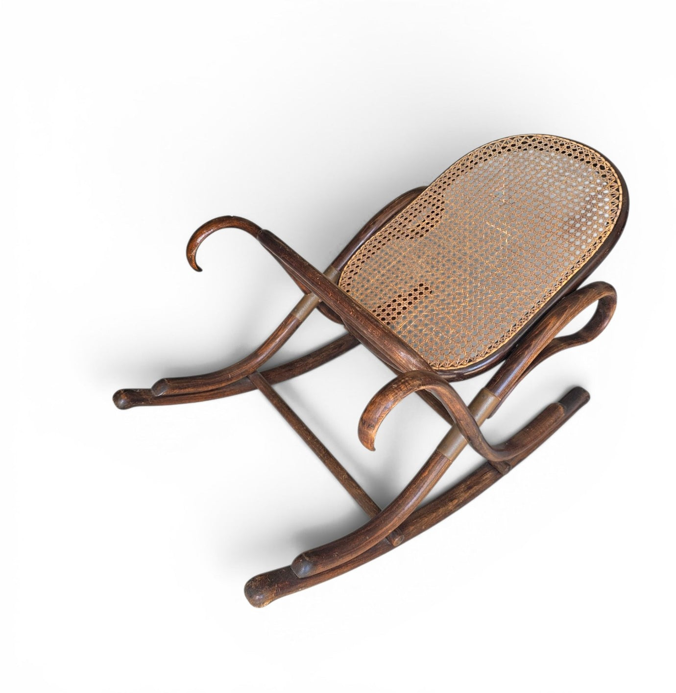 Bentwood & Cane Model 7001 Footrest by Michael Thonet for Thonet / 1930s