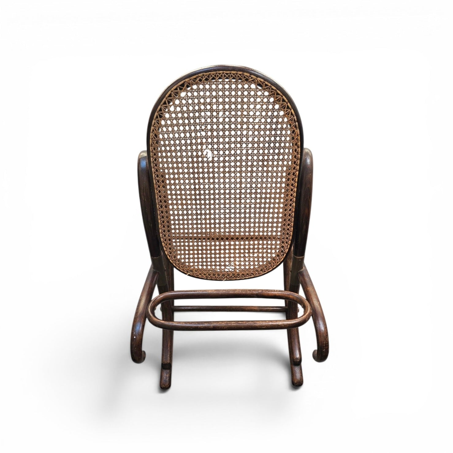 Bentwood & Cane Model 7001 Footrest by Michael Thonet for Thonet / 1930s
