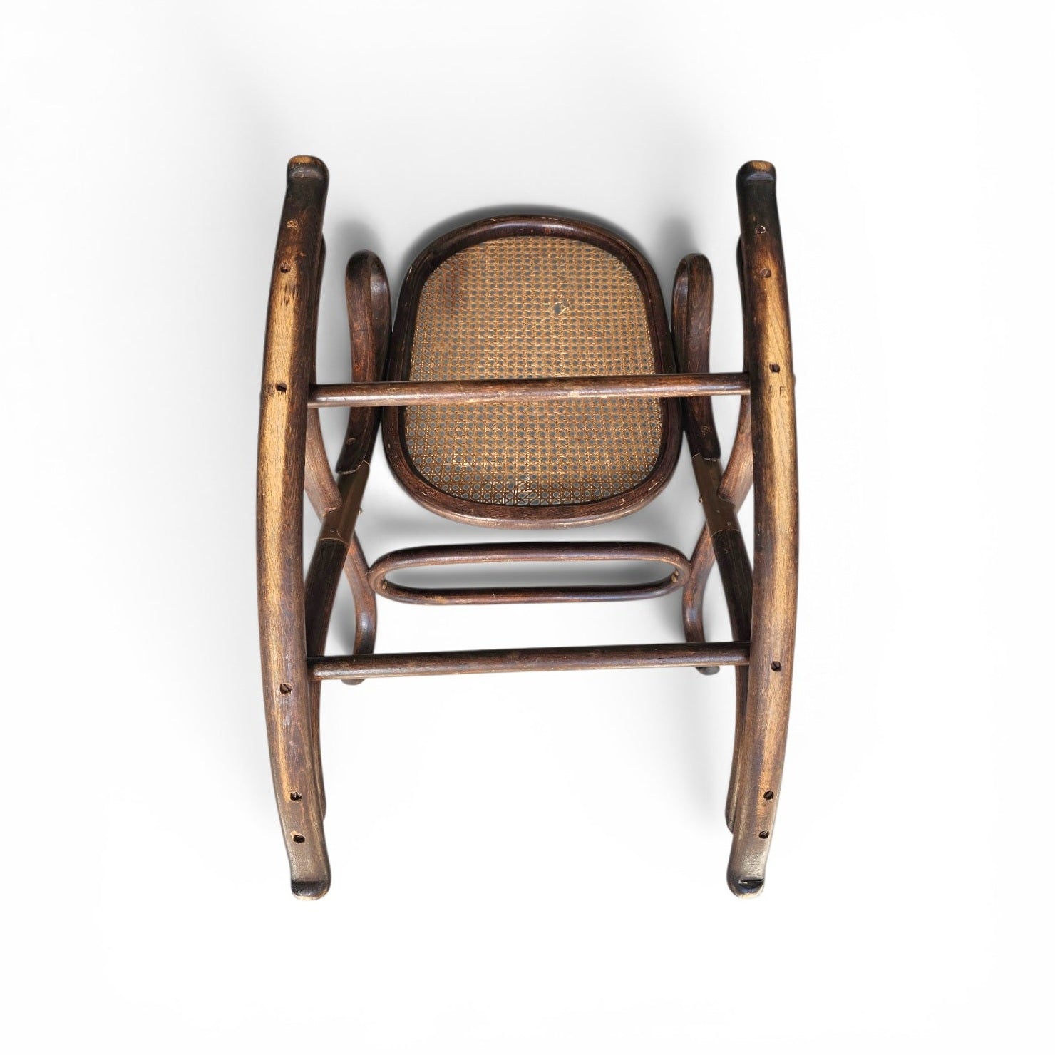 Bentwood & Cane Model 7001 Footrest by Michael Thonet for Thonet / 1930s