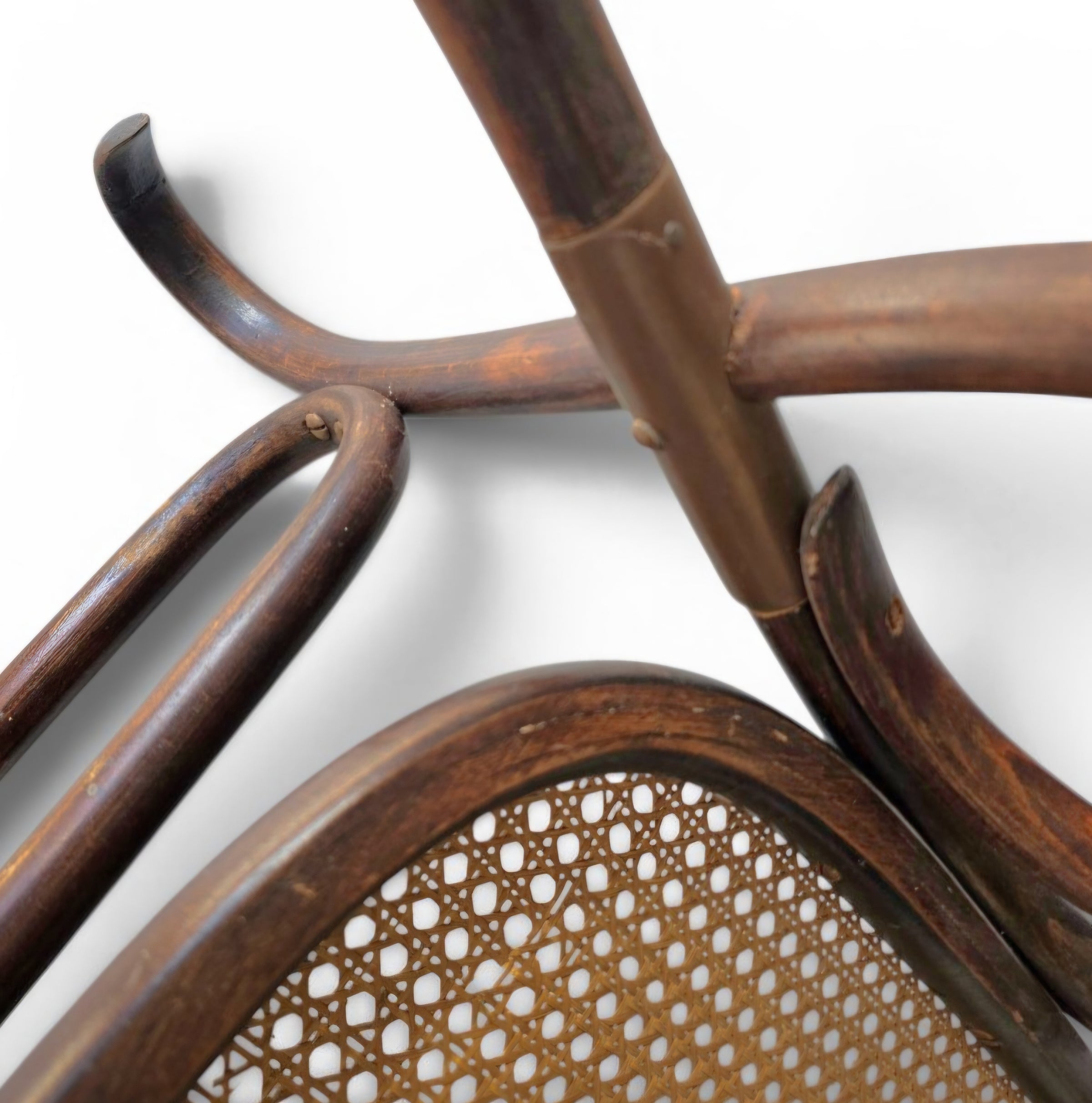 Bentwood & Cane Model 7001 Footrest by Michael Thonet for Thonet / 1930s