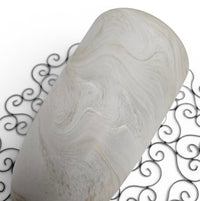 Wrought iron pocket wall sconces featuring a frosted amber glass / metal frame