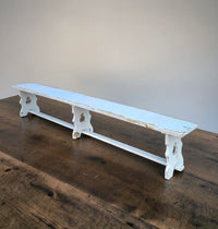 French wooden farmhouse bench / Garden bench / 1960s