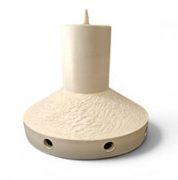 Matte glazed ceramic hanging lamp/ 1970s