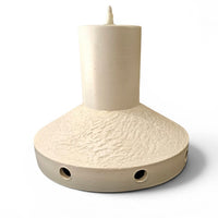 Matte glazed ceramic hanging lamp/ 1970s