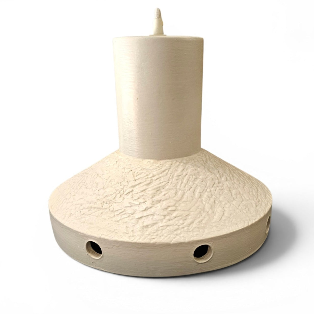 Matte glazed ceramic hanging lamp/ 1970s