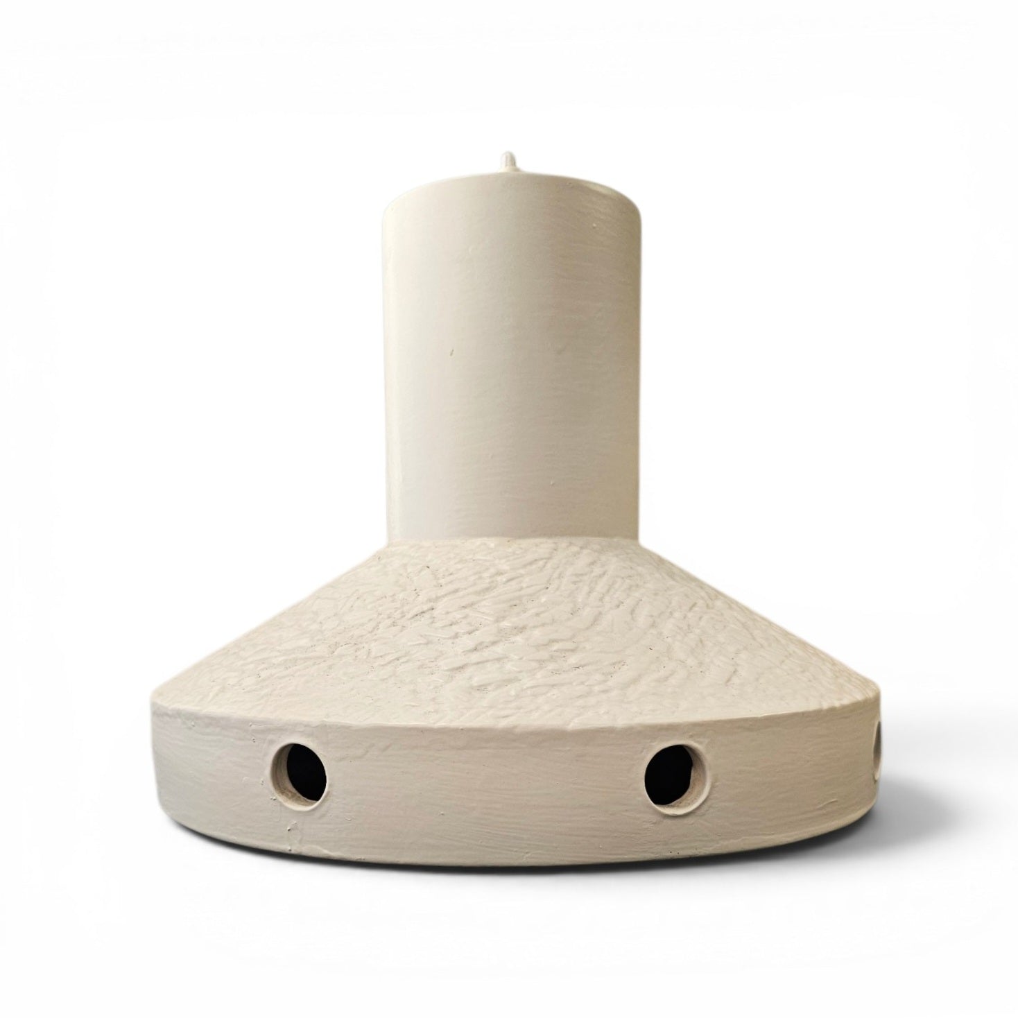 Matte glazed ceramic hanging lamp/ 1970s