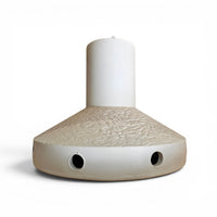 Matte glazed ceramic hanging lamp/ 1970s