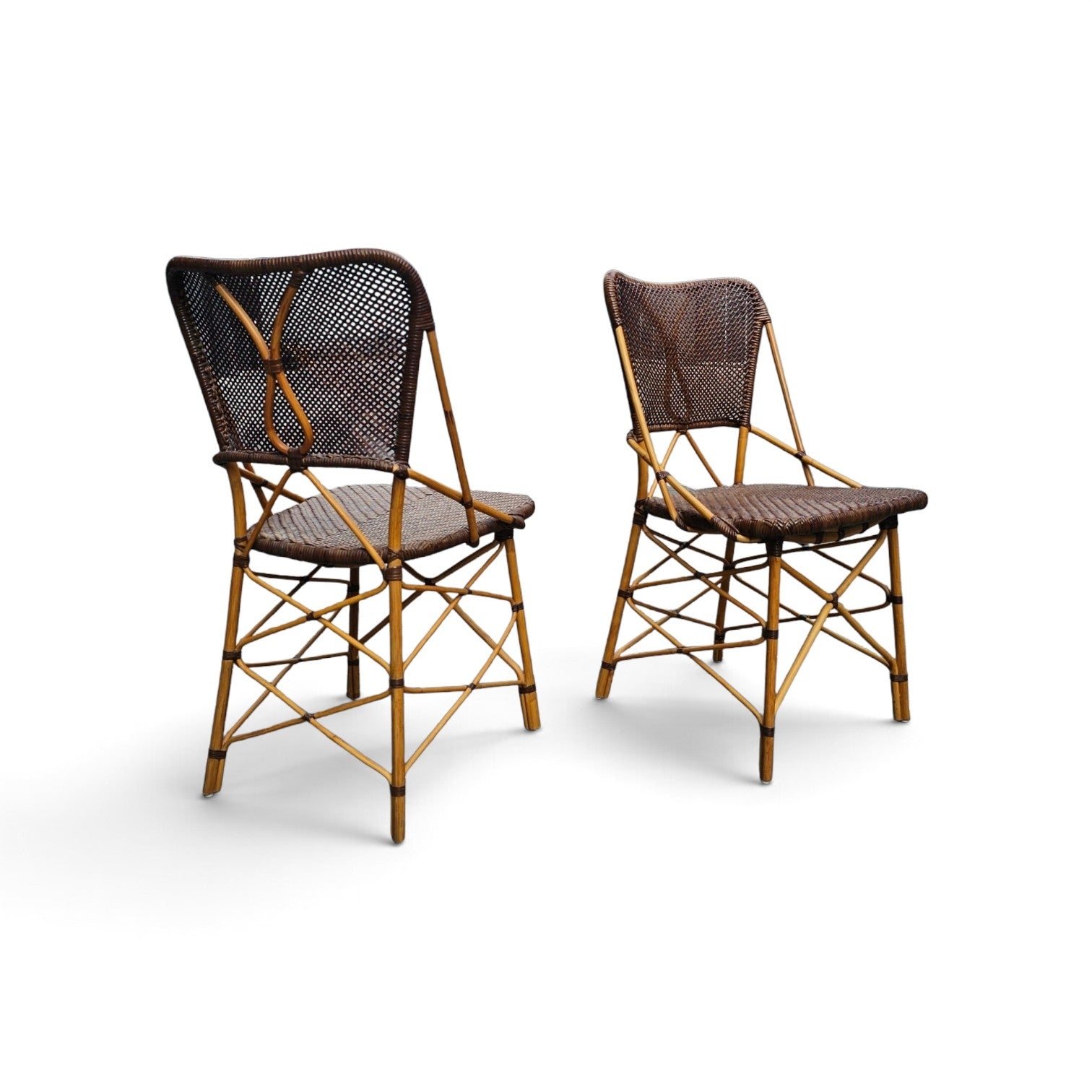 2 x Yamakawa CD-672 chair by Yuzuru Yamakawa / Yamakawa Rattan