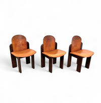 Mid-Century dining table and 3 x chairs by Silvio Coppola for Fratelli Montina Italy / 1970s